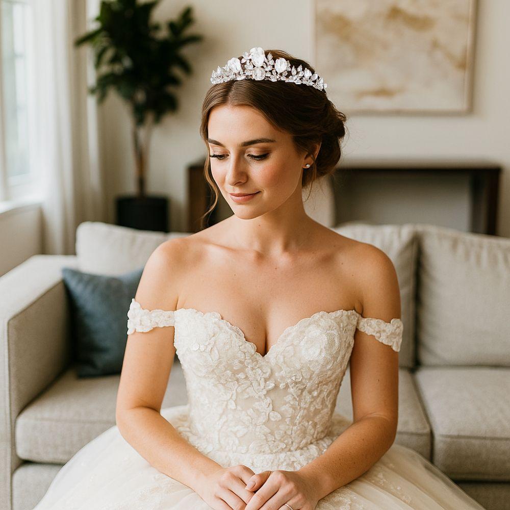 Shining Bridal Tiara Luxury Girls Princess Crown Dress Up Wedding Hair Crown  Celebration