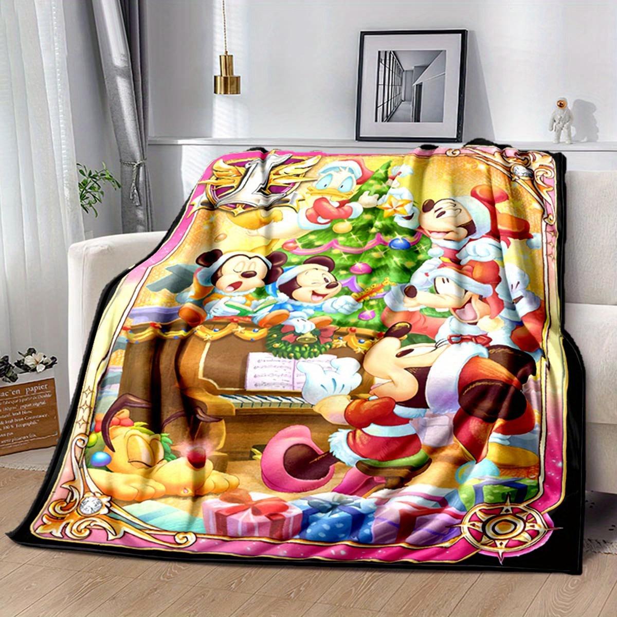 

1pc Mickey Mouse Printing for All Season, Cartoon, Office, Lunch Rest, Camping Talk, Car, Multifunctional Gift 130cmx150cm