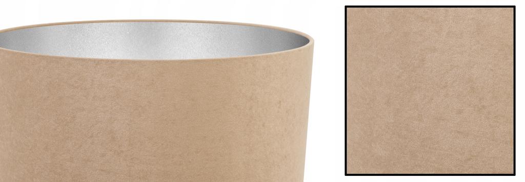 Hanging Lamp, Ceiling Chandelier, Chrome, Velvet Lampshade