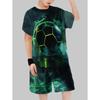 2026 Summer Children's Sports Set Football 3D Print Soccer Jersey Sets for Children Quick-Dry T-Shirt Shorts Children's Clothing