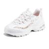 Skechers D'Lites 1.0 Textile, Synthetic Leather Abrasion Resistant Low Top Casual Shoes Women's White 150535-WHT