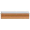 Raised Bed Light Brown 195 X 100 X 36 Cm Galvanized Steel