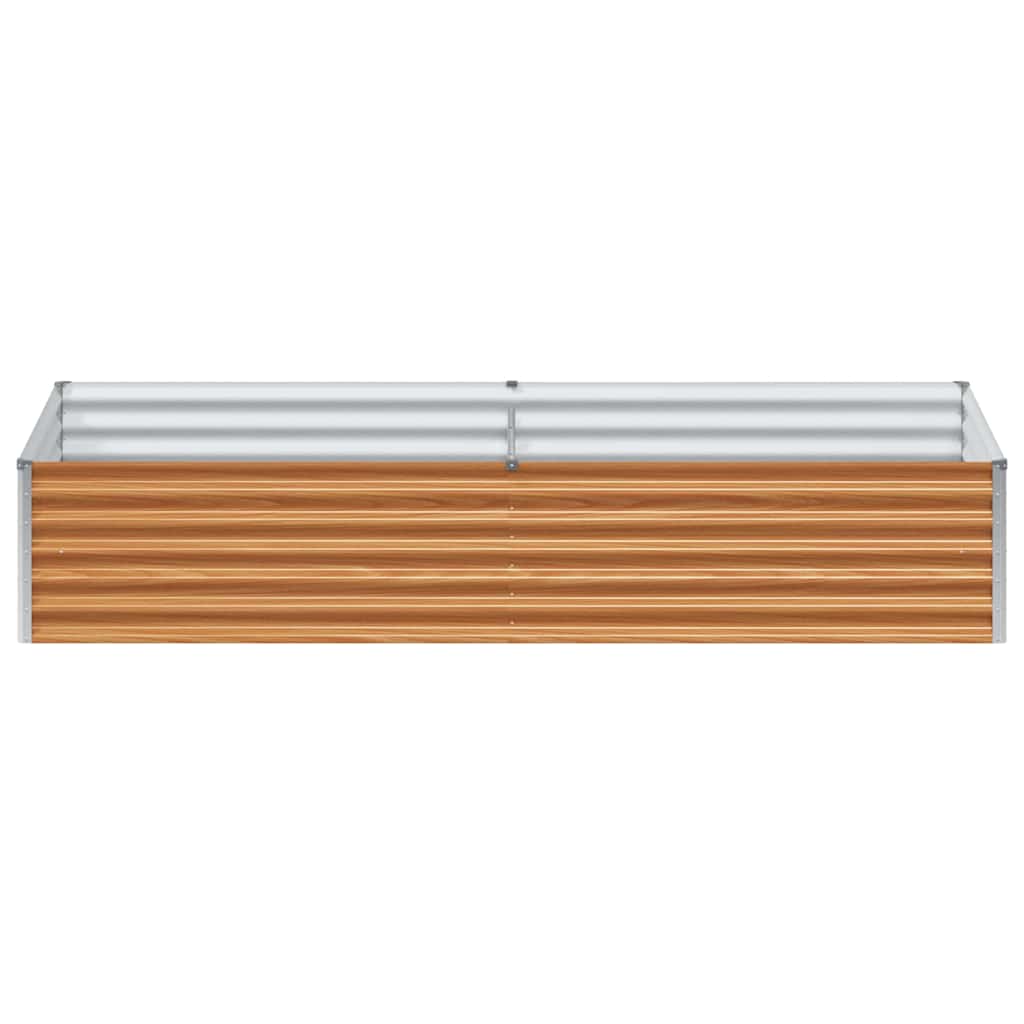 Raised Bed Light Brown 195 X 100 X 36 Cm Galvanized Steel