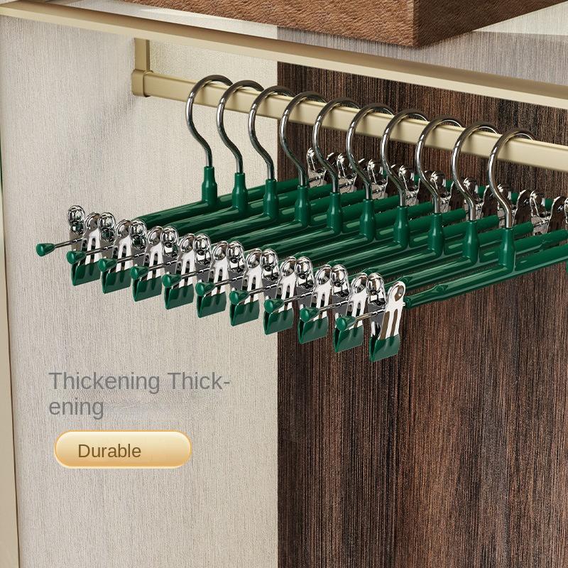 Pants Hangers with Clips Adjustable SkirtHangers for Women Non-Slip Trousers Hanger for Jeans Clothes Hangers for Pants