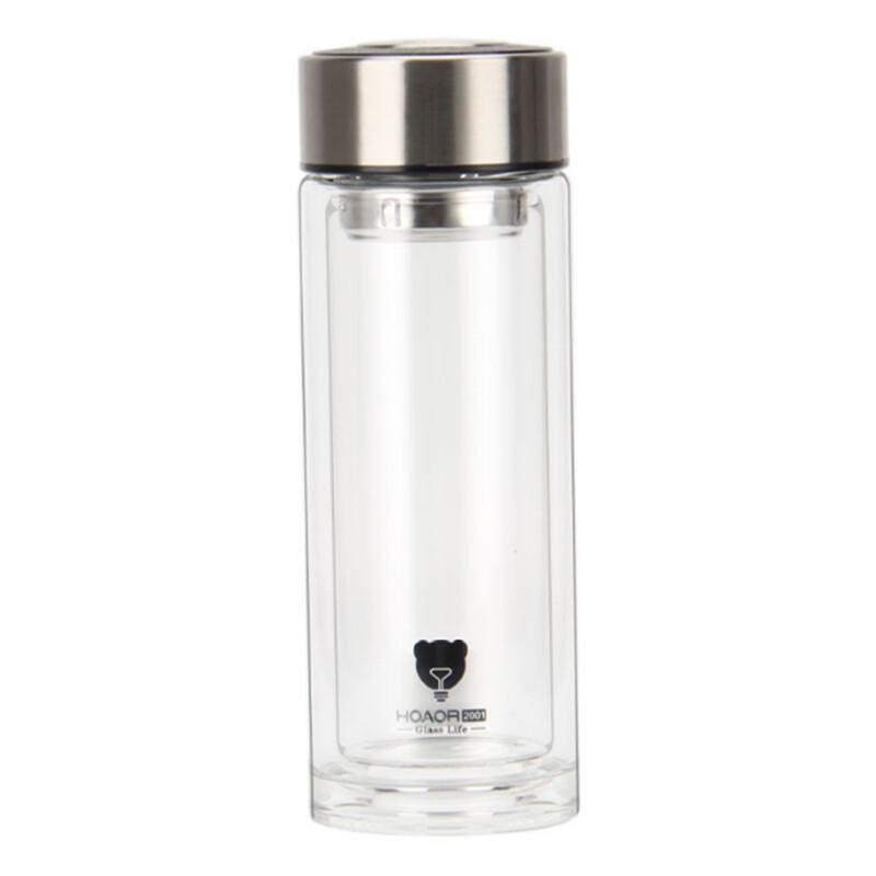 Wan Ting 350ml Double-Layer Glass Tea Infuser Bottle