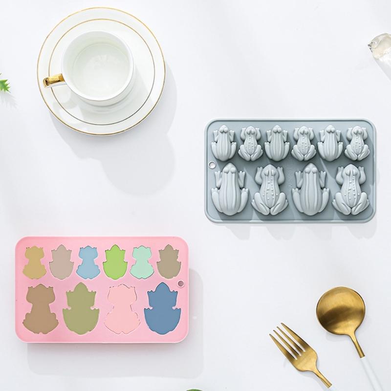 Silicone Chocolate Molds 10 Cavity Frogs Shape Mould for Candy Bonbons and Pastry Baking Tool Kitchen Supplies