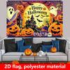 One item, a 2D Halloween-themed banner, for decoration, suitable for Halloween celebrations and as a photography backdrop