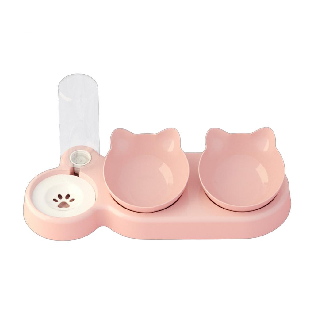 Innovative Pet Automatic Water Dispenser with Double Bowls for Feeding and Drinking Transparent Bowl for Cats and Dogs
