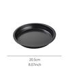 Kitchen Pizza Mould Pan Carbon Steel Ware Baking Pan Round Pizza Tray Round Baking Tray Heat-resistant for Home Pie Tins Black