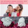 DIY 3D Stereoskopisches Handabdruck-Set - Erstellen Sie individuelle Handabgussmodelle, Herzliches Geschenk für den Muttertag & Valentinstag