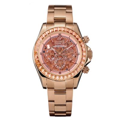 Daniel & Douglas Herren Automatik Analog Uhr, DD8812, Gold und Silber (Rosa Gold)