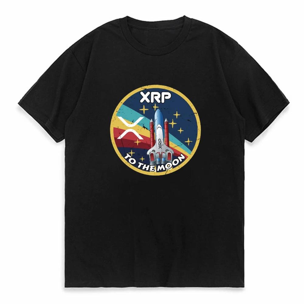 Cryptocurrency Ripple Xrp T Shirt Unisex Casual Tees Cotton Short Sleeve Cool Tops TShirt Print Graphic Bitcoin Crypto Tee Top