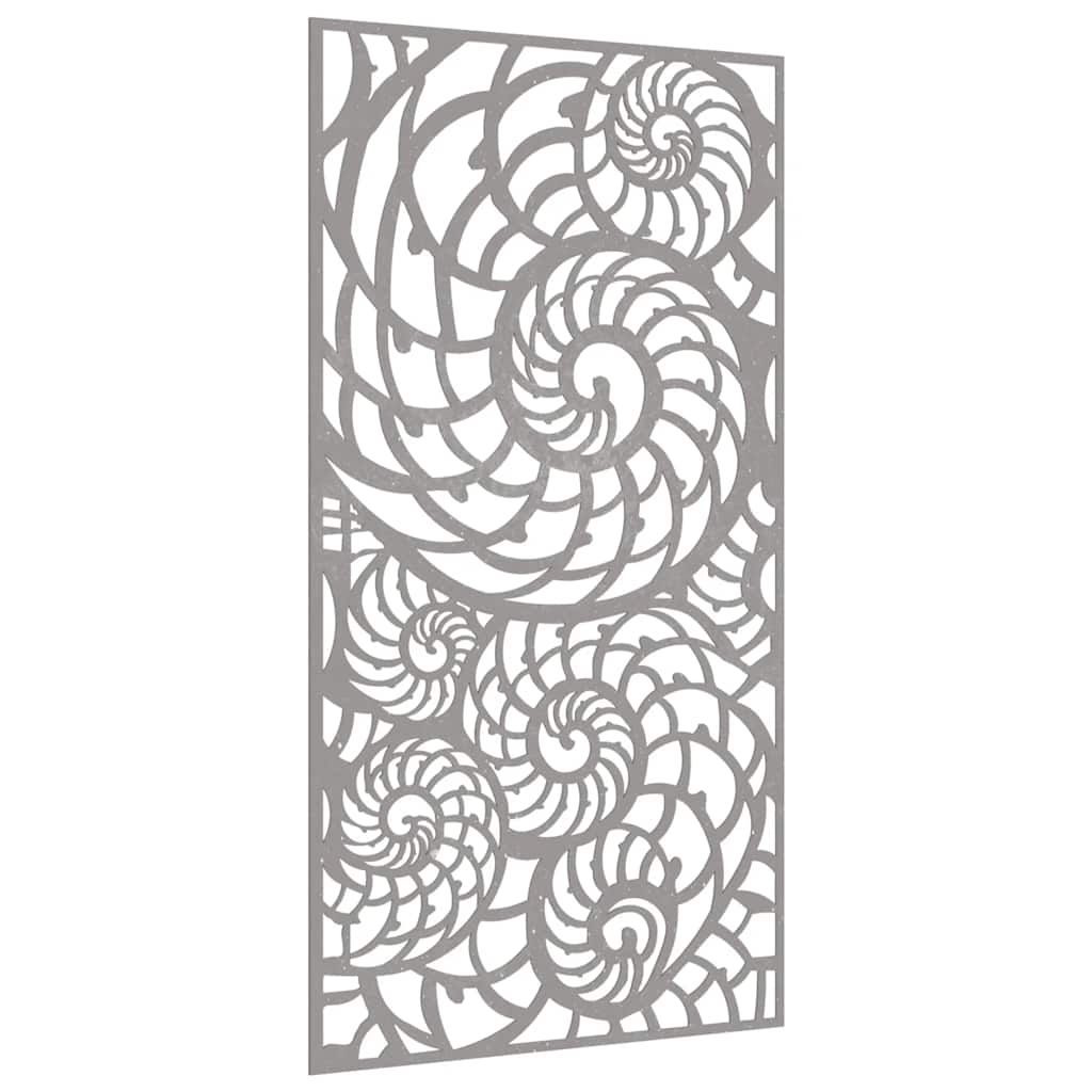 Vidaxl Ogrodowa Dekoracja Ścienna, 105X55 Cm, Stal Kortenowska, Muszle