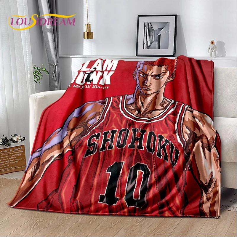 2026 New Cartoon Slam Dunk Anime Basketball Soft Blanket,Soft Throw Blanket for Home Bedroom Bed Sofa Picnic Travel Child Gift