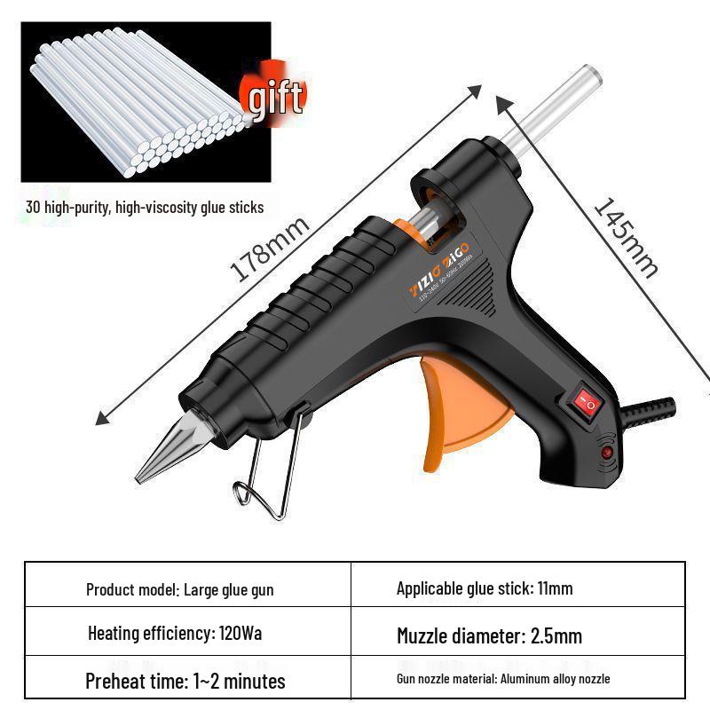 Compact Hot Melt Glue Gun for Students & Household Projects