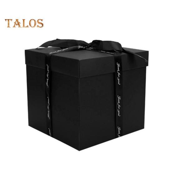 

Взрывная подарочная коробка, предварительно собранный фотоальбом, всплывающая любовная коробка, самодельная скрапбукинговая фото-дисплейная коробка для дня рождения, годовщины, свадьбы, вечеринки по случаю дня рождения чёрный