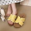 Soft flat-bottomed slippers women's summer wear new Internet celebrities beach one-word cool slippers