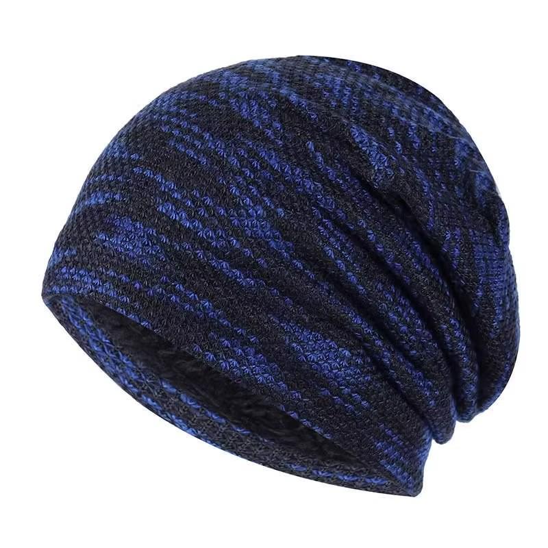 Damen Winter Strickmütze mit Fleece-Futter: Bunte, dicke, warme Kopfbedeckung für draußen