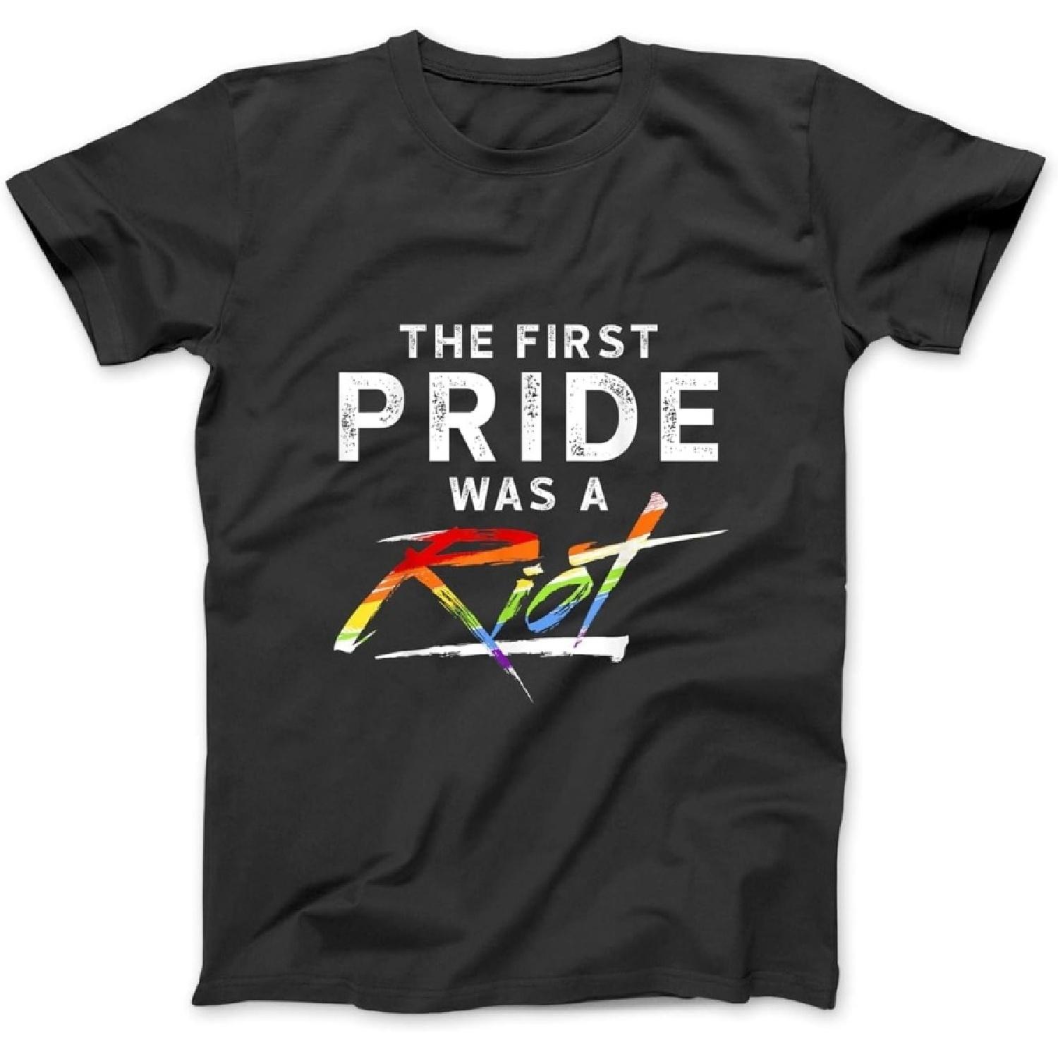 

The First Pride was A Riot - LGBT T-Shirt Sweatshirt Hoodie for Men Women Kids Made in Canada Black XXXXXL різнокольоровий