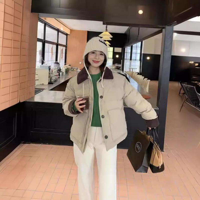 New Down Cotton-padded Clothing Winter Women's Short Small Loose Thickened Cotton-padded Clothing Cotton-padded Jacket