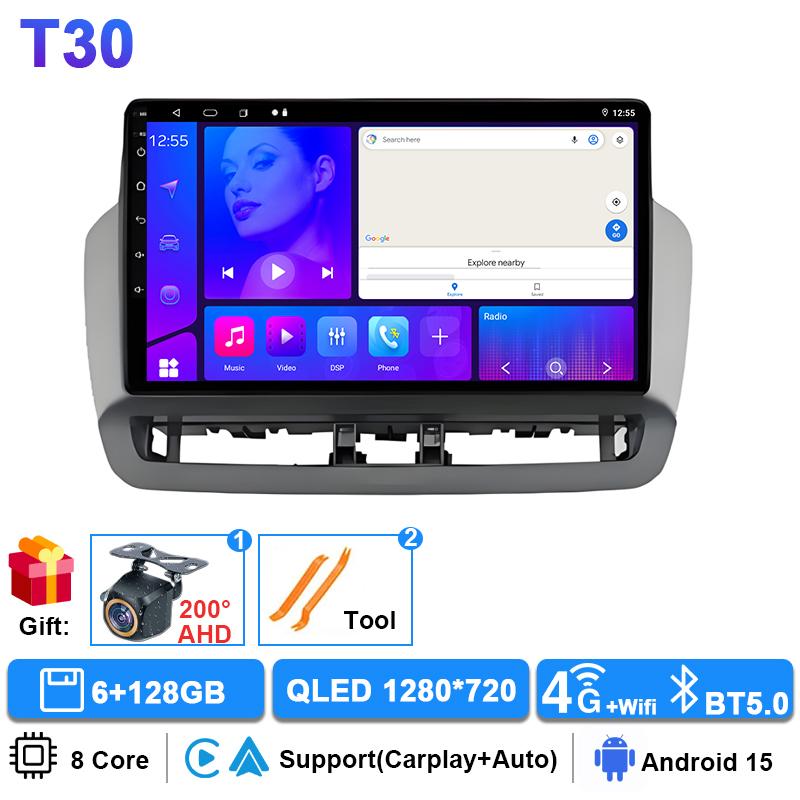 gjbn8 Car Radio For Seat Ibiza 2012 - 2015 2K QLED Android 16 Multimedia Video Player GPS 4G WIFI CarPlay Auto Wireless Stereo No 2Din