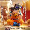 Dragon Ball Son Goku Gk Statue Pvc Figure Eating Hamburger For Car Computer Case Decor Adult Anime Fans Birthday Gift