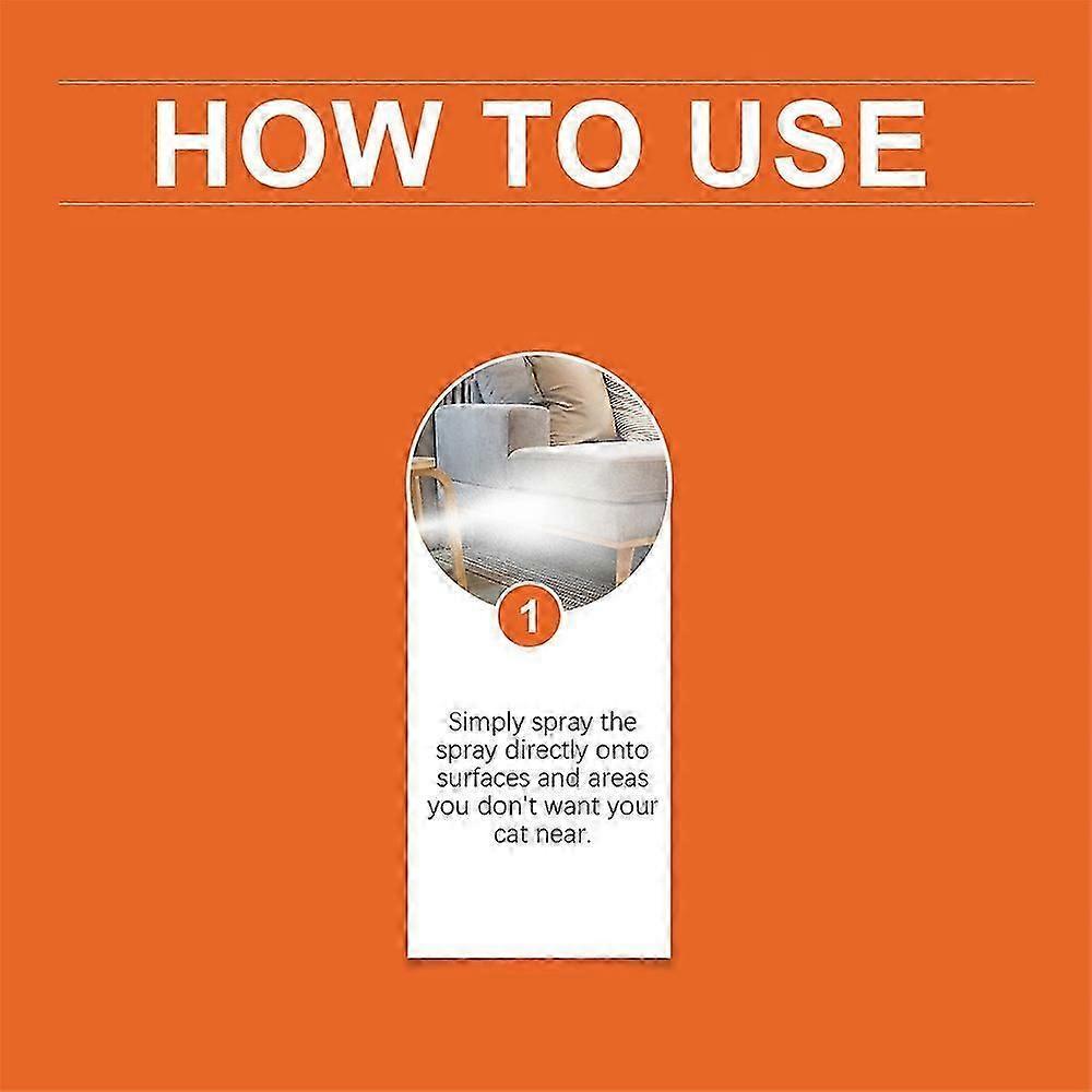 100ml Cat Deterrent Spray Natural Scratching Cats Anti Scratch Spray No Stimulation Orange Fragrance Sofa Furniture Protectors