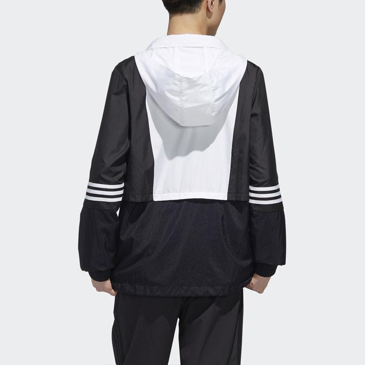 Adidas Neo Colorblock Casual Sports Hooded Jacket Men Jackets Black GJ8767