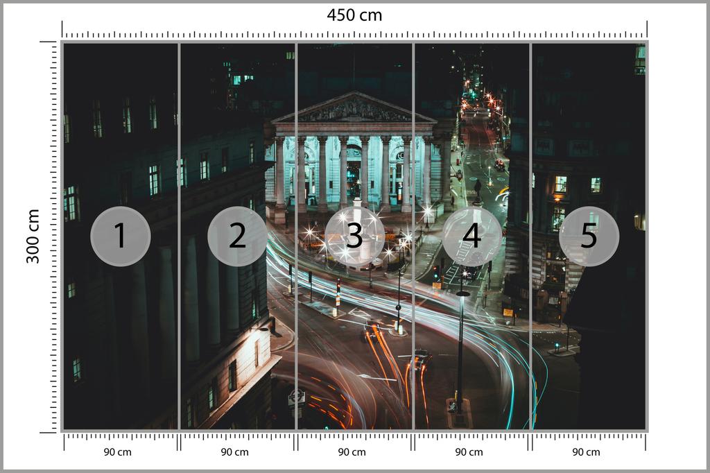 Photomural London At Night  Structural Vinyl 450x300