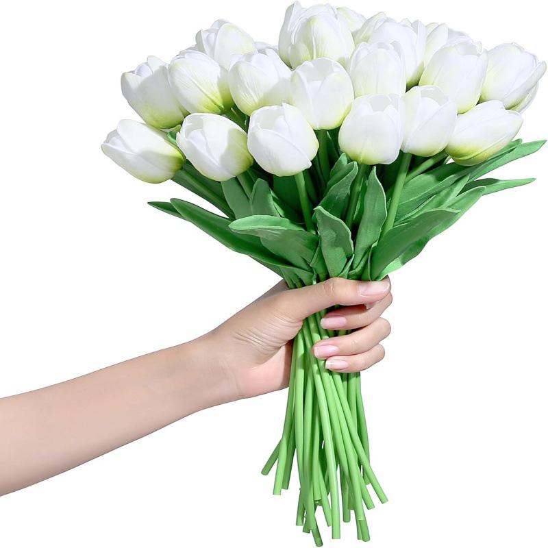 High-End PU Mini Artificial Tulip Bouquet for Living Room