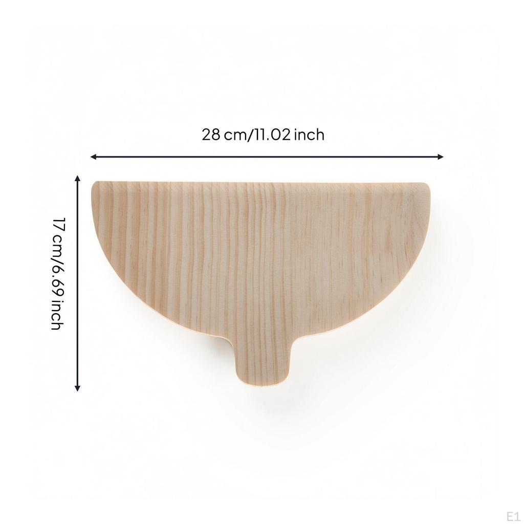 Semicircular Pizza Board Wood Wooden Compact for Home Cooks