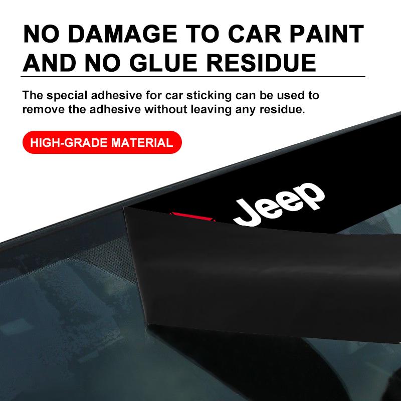 Car Front Windshield Stickers Front and Rear Decorative Emblem for Jeep Grand Cherokee Wrangler Renegade Compass Patriot Liberty