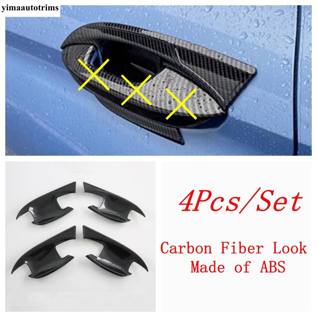 Car Outer Door Handle Bowl / Fuel Oil Tank Cap Decoration Cover Trim For OMODA C5  2024 2025 ABS Carbon Fiber Accessories