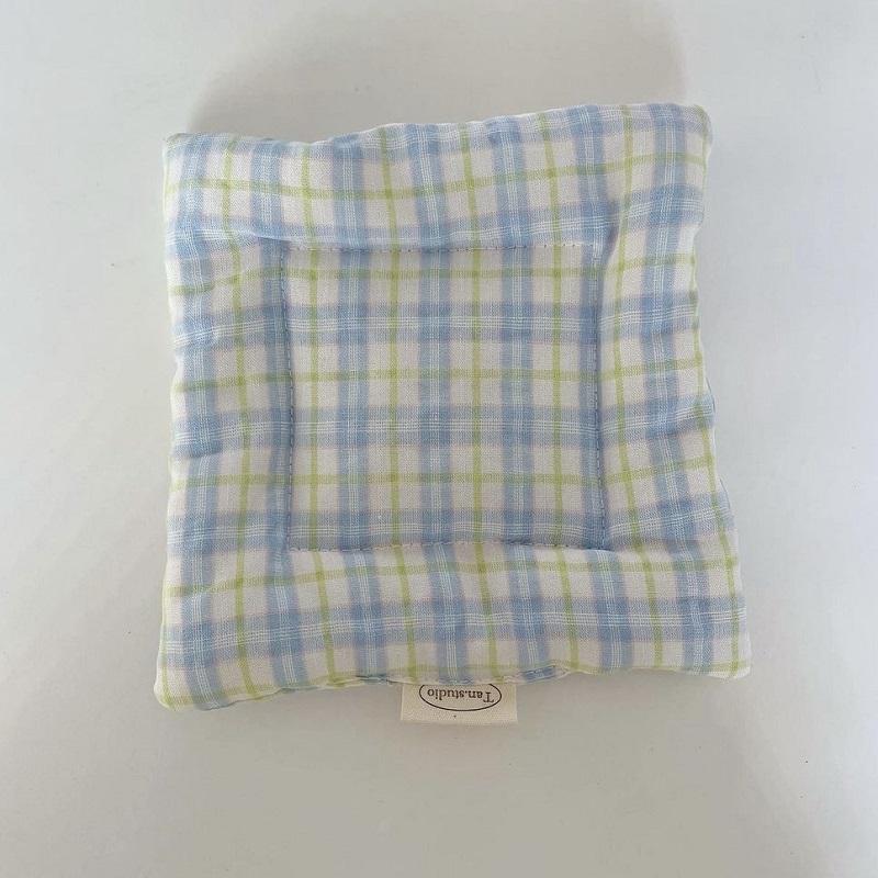 1PC Table Mat Placemat Dining Table Kitchen Heat Resistant Cup Mat Homemade Cotton Cup Mat Fabric Photography Props 15x15cm