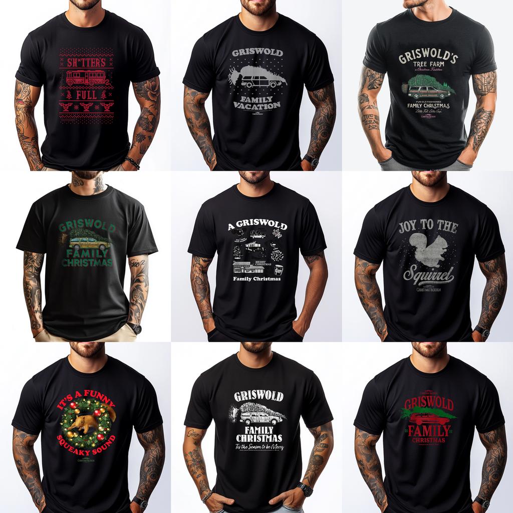 National Lampoon Christmas Vacation Full Rv Graphic T-shirt Classic Streetwear Printed Tshirt Casual