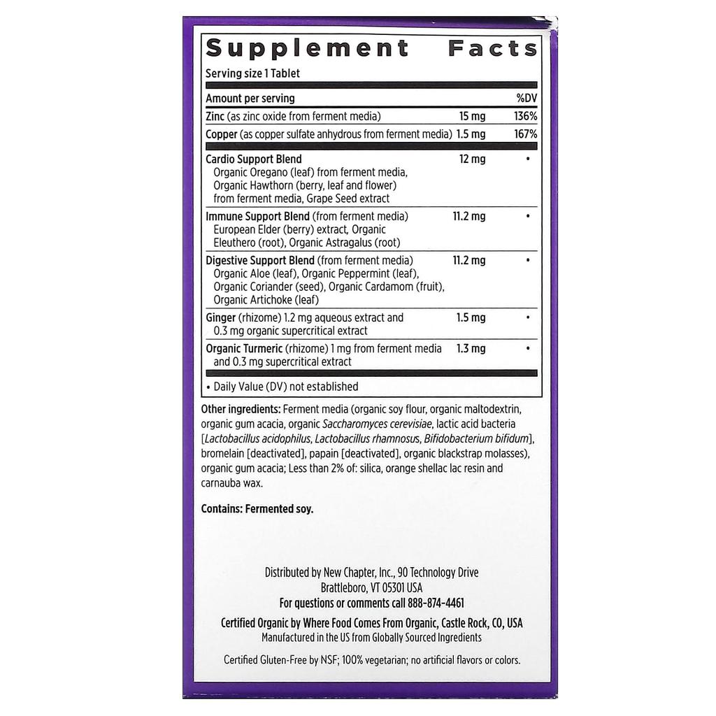 Fermenterat zinkkomplex, Vegetabiliska tabletter, 90 tabletter