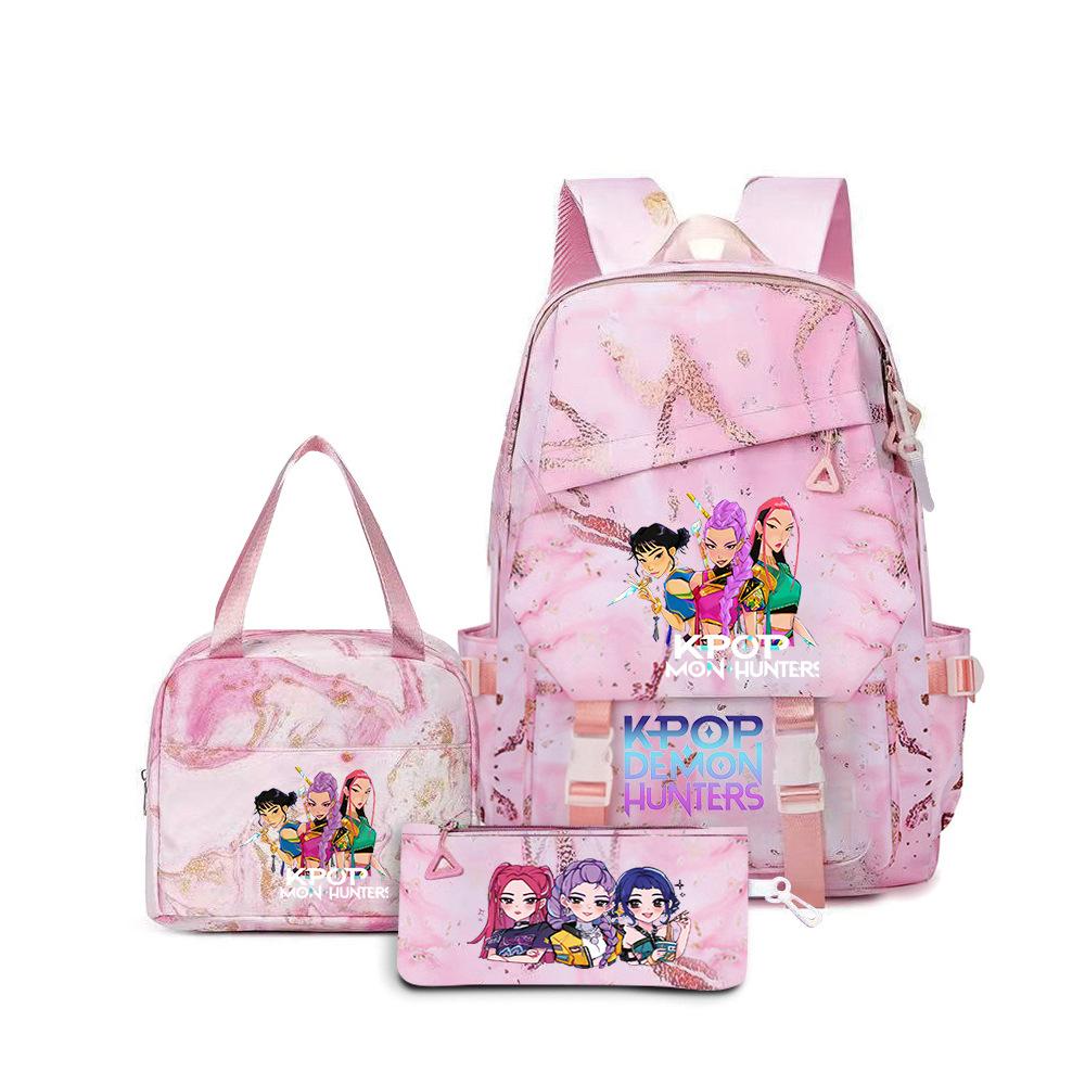 School Season Three-Piece Backpack Wind Academy Style High School Students Schoolbag Lightweight Backpack