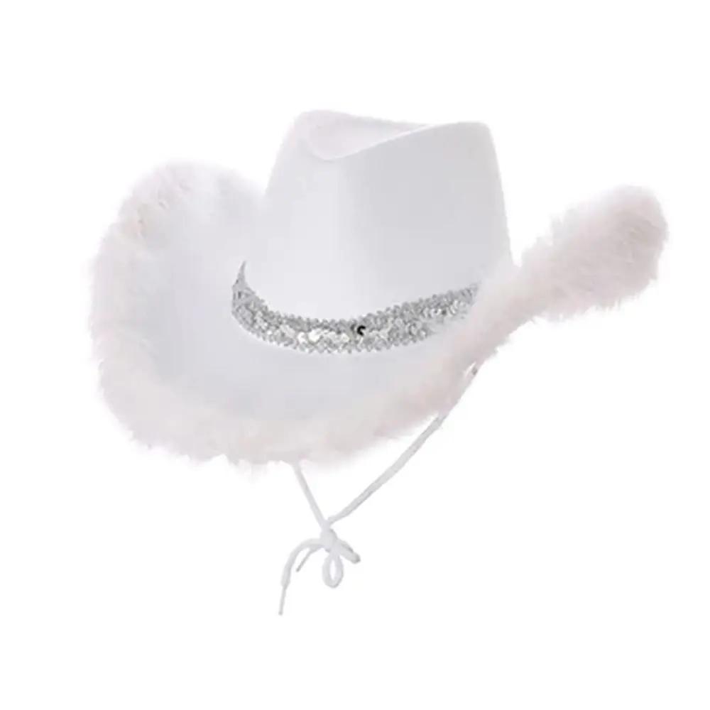 Funny Sequin Cowboy Accessory Performance Costume Party Bachelorette Party Hat Cowboy Hat Cowgirl Hat Sequin Cowgirl Hats