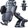 Andobil Car Phone Holder, True Military-Grade 95+LBS Strongest Suction Cell Phone Mount for Car Dashboard Windshield Vent Easy Clamp Truck Cradle