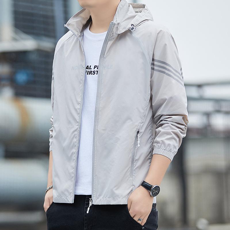 Summer Men's UPF50+ UV Protection Ice Silk Quick-Dry Jacket