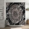 Boho Shower Curtain Mandala Pattern Nature Inspired Bathroom Decor Tropical Floral Abstract Art Modern Farmhouse Home Textile