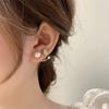 Exquisite Korean Style Earrings Tulip Rhinestone Jewelry Pearl Stud Earrings Women Zinc Zinc Alloy Earrings