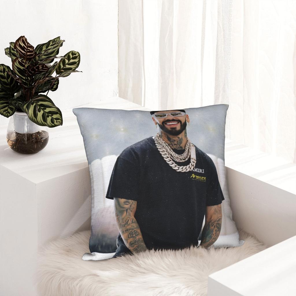 Anuel AA  Rapper Singer Pillow Covers Merchandise Soft Cushion Cover Decoration  Pillow Case Cover Sofa Multi Size