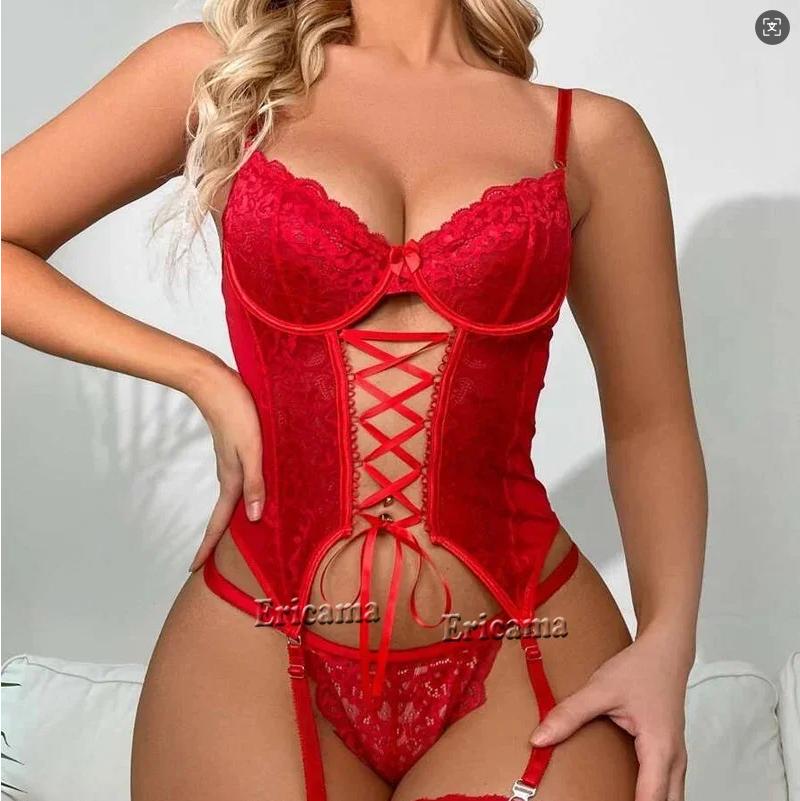 Fancy Lace Sexy Lingerie Set Women's Sexy Underwear g-String Garter Skirt Ensemble Outfits Erotic Bra Set Erotic Underwear