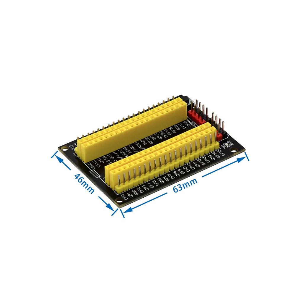 Κάρτα Επέκτασης Raspberry Pi Pico Διασπάσεις GPIO Προσαρμογέας Επέκτασης Ενσωματωμένες Αρσενικές και Θηλυκές Κεφαλίδες για Pico