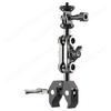 Bike Camera Holder Aluminum Alloy Motorcycle Metal Stand 360°Ball Head Bicycle Cycling Clip for Round Bar Square Bar Tabletop