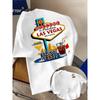 European Sizes Men's Las Vegas Graphic T-Shirt - Vintage Hip-Hop Style, Soft and Breathable,  Round Neck, Short Sleeve Summer Shirt