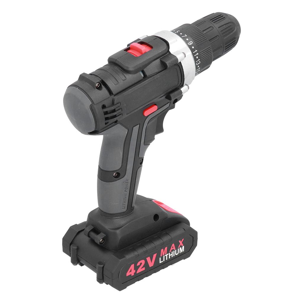 42V Cordless Electric Drill 2?Variable Speed Portable Zinc Alloy Screwdriver 350/1400rpm