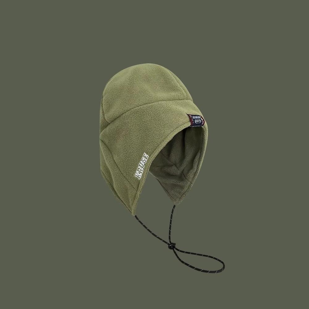 

Флісові хутряні шапки, регульовані шапки-бомбери, модні шапки для захисту вух, осінь-зима зелений