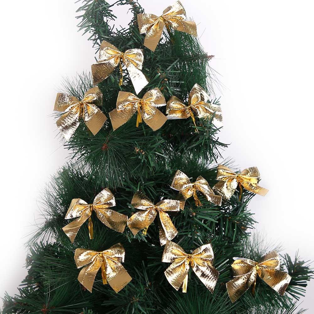 Christmas Decorative Luxurious Bows In Red Silver Gold Ideal For Settings Holiday